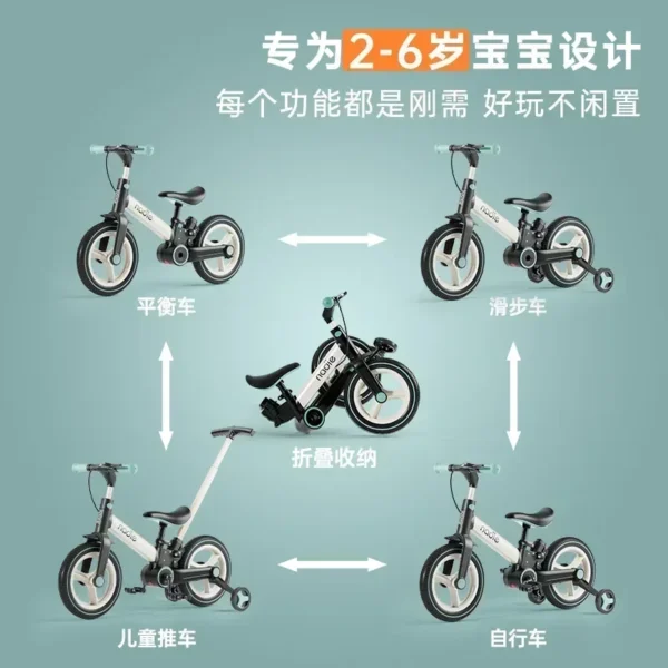 Nadle Children's Bicycle Balance Bike 2-in-1 Multi Functional Foldable Baby Bicycle Sliding Bike - Image 3